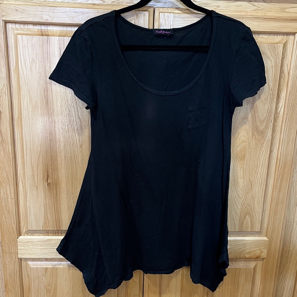 Fresh Produce Black Short Sleeve Tee M